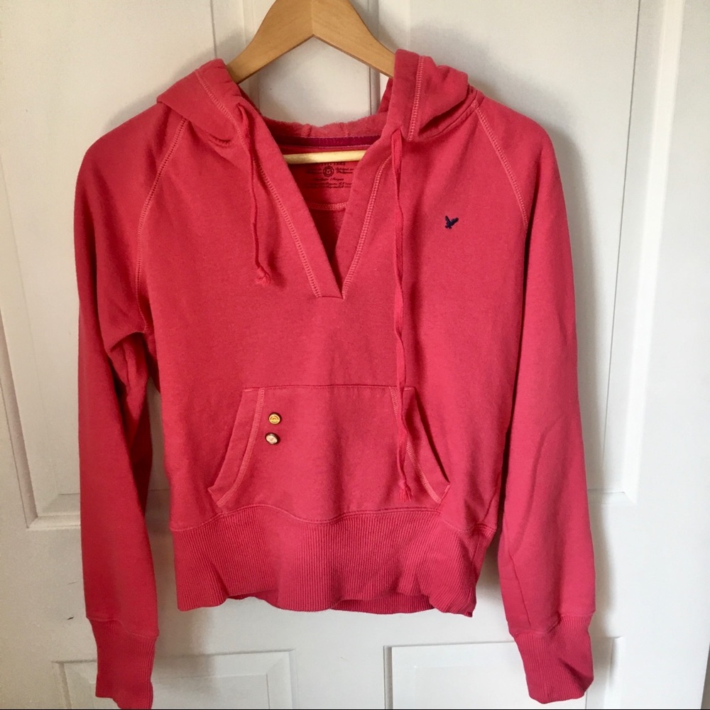 Pink Cotton American Eagle Hoodie Small